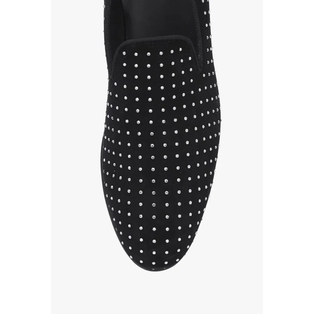 BALMAIN Matt Suede Crystal/Rhinestone Embellished/Studded Loafer/Shoes~EU44~$980 - Picture 6 of 9